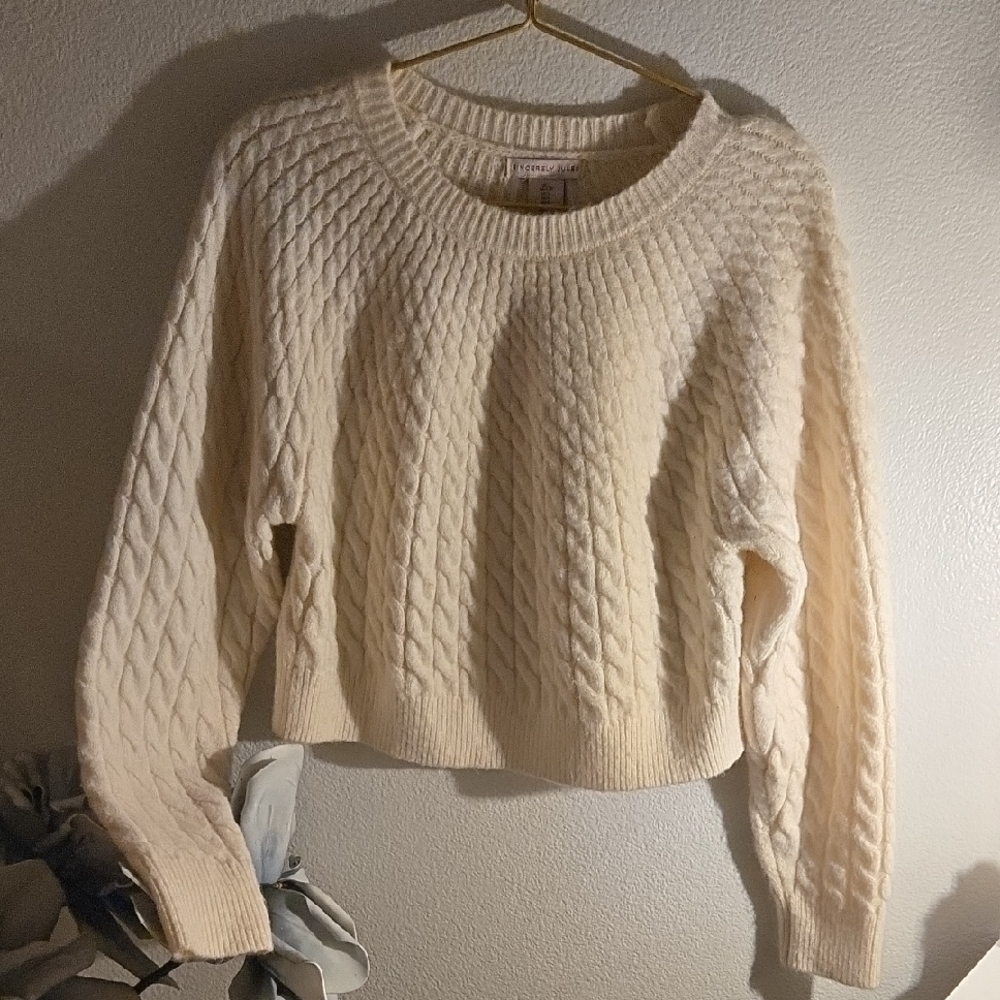 Sincerely Jules Ivory Cable Knit Sweater